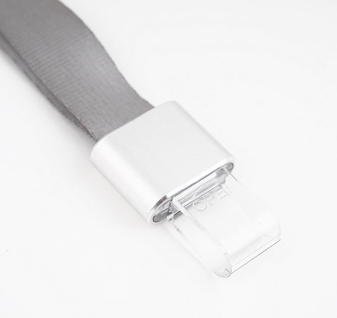 16mm széles, 44 cm-es nyakpánt, műanyag csipesz, szürke, CH-1534-gy